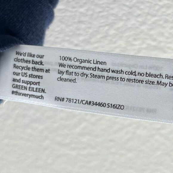 Eileen Fisher Organic Linen Tank Dress Navy Blue Small - Picture 12 of 12